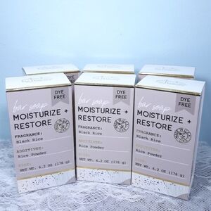 San Francisco Soap Company Glycerin Black Rice Dye-Free White Bath Bar 6 Bars